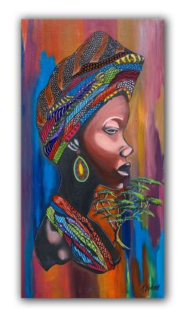 painting of an african woman